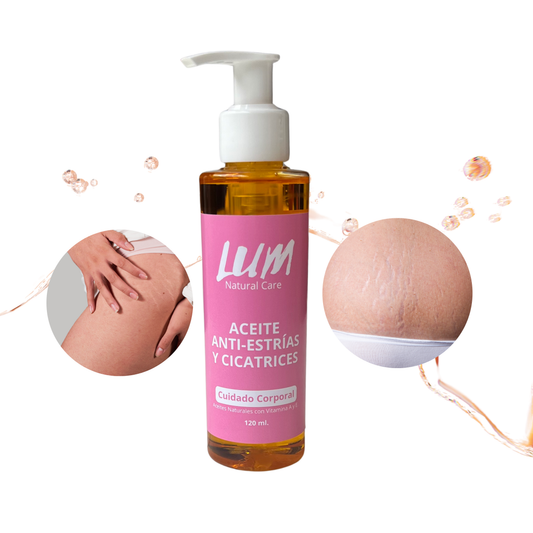 Aceite Corporal Anti estrias y Cicatrices